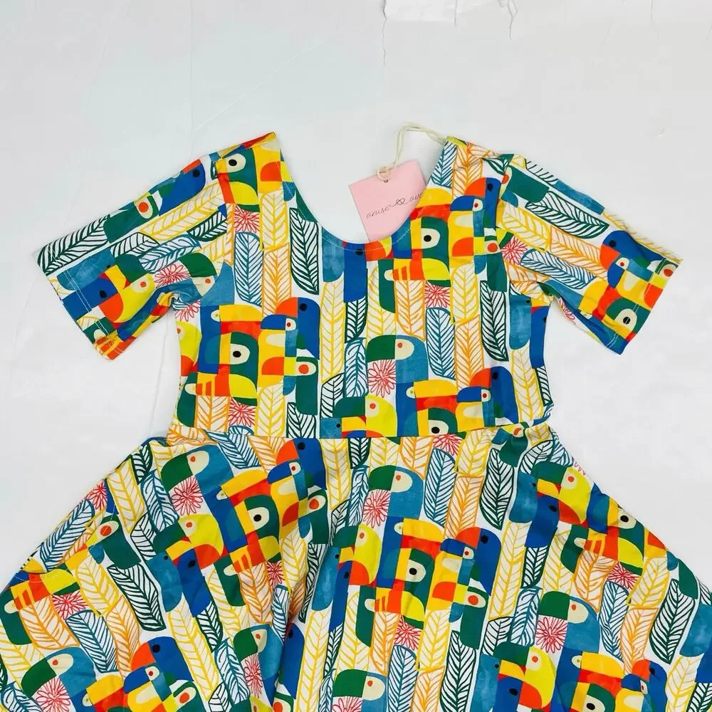 NWT Journey Kids Size 2T Parrots Twirl Dress